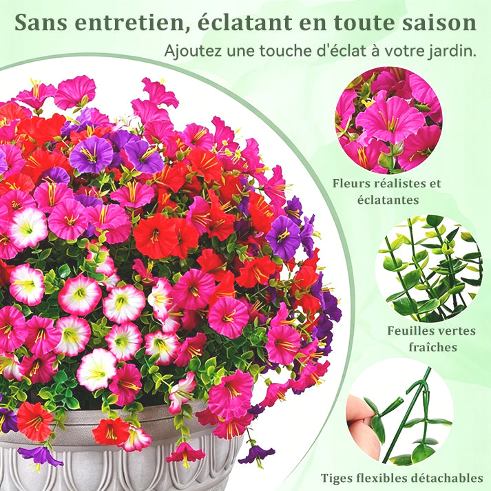 🔥Dernier jour : 60 % de réduction🔥 Fleurs de pétunias artificielles résistantes aux UV 2026